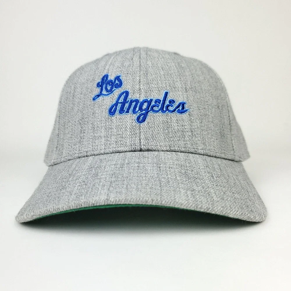 LA Lakers Mitchell & Ness NBA Pro Fit Snapback Hat Cap‎ Heather Gray New